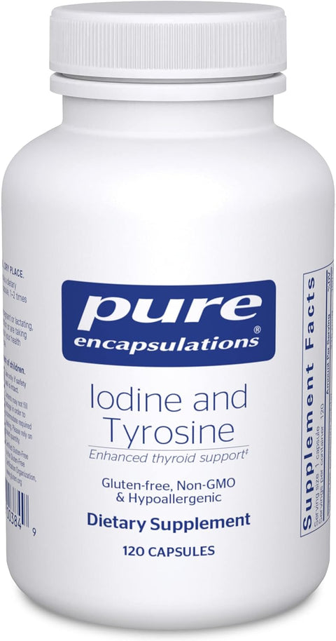 Pure Encapsulations Iodine and Tyrosine 120 caps