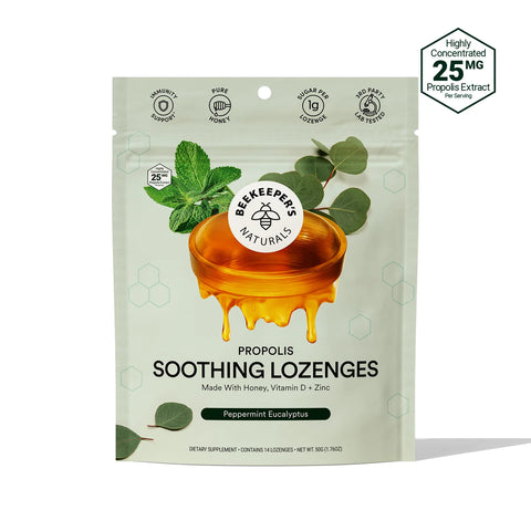 Beekeeper's Naturals Propolis Soothing Lozenges Peppermint Eucalyptus
