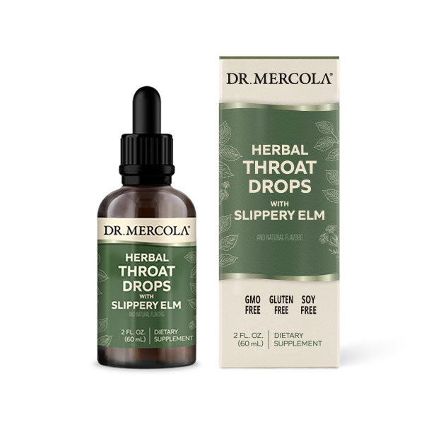Mercola Herbal Throat Drops with Slippery Elm