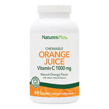 Load image into Gallery viewer, Nature&#39;s Plus SOL Chewable Orange Juice Vitamin C 1000mg 60 Tablets
