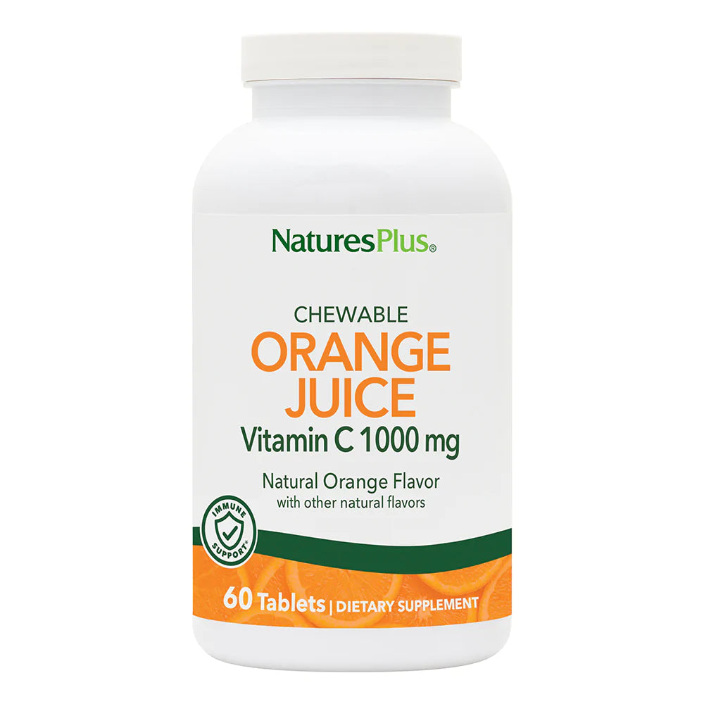 Nature's Plus SOL Chewable Orange Juice Vitamin C 1000mg 60 Tablets