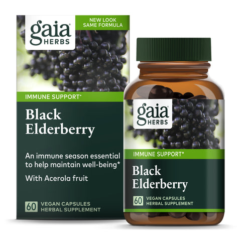 Gaia Black Elderberry 60 caps