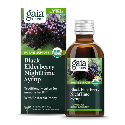 Gaia Black Elderberry Nighttime Syrup