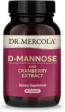 Load image into Gallery viewer, Mercola D-Mannose &amp; Cranberry Extract 60caps
