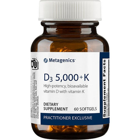 Metagenics D3 5000 iu Plus K 60 soft gels