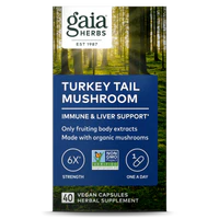 Gaia Turkey Tail Mushroom Caps 40ct
