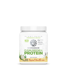 Load image into Gallery viewer, Sunwarrior Clean Greens and Protein Tropical Vanilla 175g
