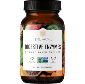 Truvani Digestive Enzymes with 9 Plant Based Enzyme 30caps